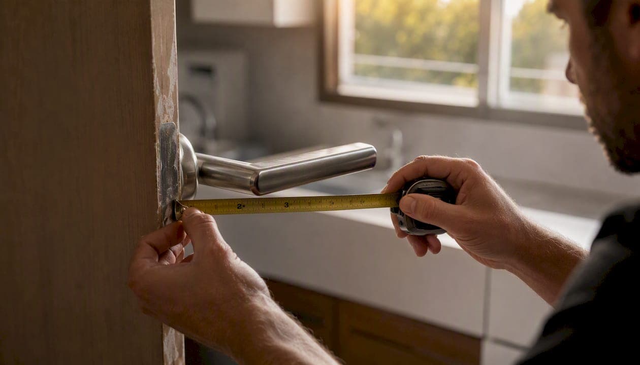 What is a door handle projection? Measuring guide